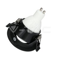GU10 FITTING ROUND BLACK+BLACK