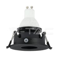 GU10 FITTING ROUND BLACK+BLACK