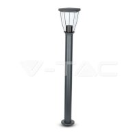 BOLLARD LAMP WITH CLEAR COVER-BLACK P44