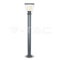 BOLLARD LAMP WITH CLEAR COVER-BLACK P44