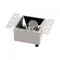 GU10-FITTING-SQ WITH WHITE FRAME+CHROME REFLECTOR