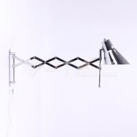 DESIGNER FLOOR LAMP WITH CHROME FOLDER BRACKET + SWITCH E27 HOLDER - CHROME