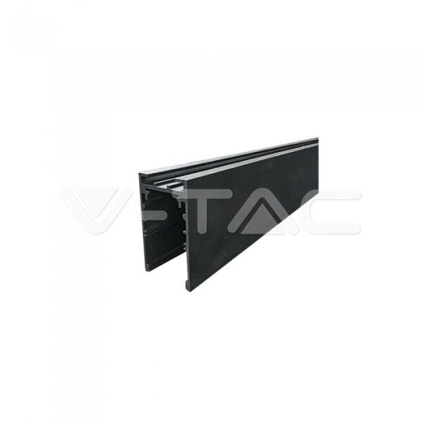 RECESSED ALUMINIUM TRACK RAIL-BLACK-0.5m