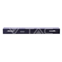 RECESSED ALUMINIUM TRACK RAIL-BLACK-1m