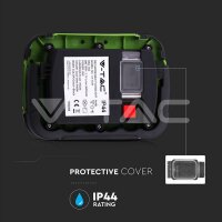 10W-PLASTIC RECHARGEABLE FLOODLIGHT-IP44-LED BY SAMSUNG-4000K