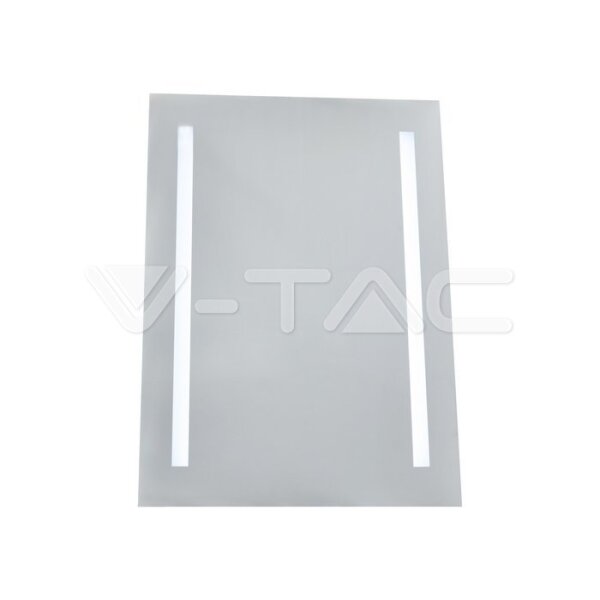 4W LED Mirror Light Rectangle Chrome With Pull Cord Switch 500X390X35mm IP44 Anti Fog 6400K