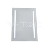 4W LED Mirror Light Rectangle Chrome With Pull Cord Switch 500X390X35mm IP44 Anti Fog 6400K