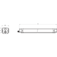 Tri Proof Leuchte, IP65, IK10, 50W, einstellbare Leistung : 46,42,38W, 140lm/W, Lichtfarbe wählbar- 3000K,4000K,5000K1200mm, 3x1,5mm2 durchverkabelt mit schraublosen Klemmen