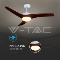 60W-LED CEILING FAN WITH RF CONTROL-3 BLADES-DC MOTOR-BROWN