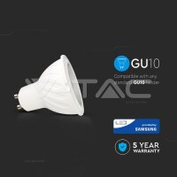 6W GU10 RIPPLE PLASTIC SPOTLIGHT WITH SAMSUNG CHIP 6400K 10`D