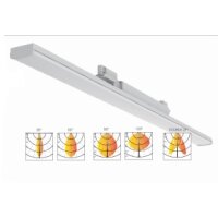 LED Leuchte 3 Phasenschiene, 1438x65 mm bis zu 60W, einstellbar 160lm/W, milchglas 120°