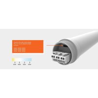 Smart Tubular Tri-Proof, 120cm, 30W, 140lm/W, Lichtfarbe 3000/4000/5000K einstellbar. IP65, IK08, verlängerbar