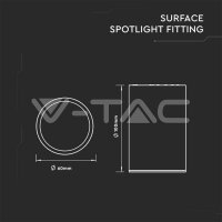 SURFACE MOUNTED GU10 FITTING( H: 100MM )BLACK