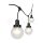 LED STRING LIGHT( 3M )WITH BULB( 6 BULBS )-MATT BLACK-IP65