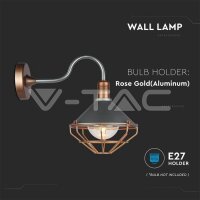 WALL LAMP-ROSE GOLD-DOWN IP65