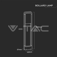 10W-LED BOLLARD LAMP-BLACK BODY-IP65-LED BY SAMSUNG-6400K