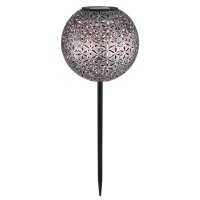 Solarleuchte Metall silver gray, 1xLED