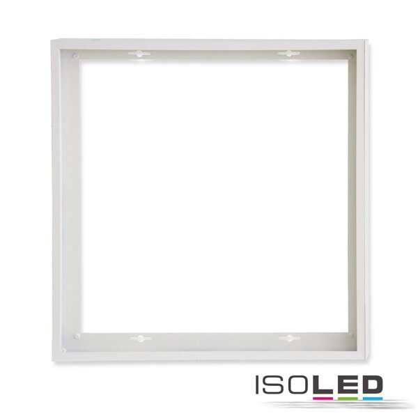 Aufbaurahmen weiß RAL 9016, Höhe 7cm, für LED Panels 600x600, steckbare Schnellmontage