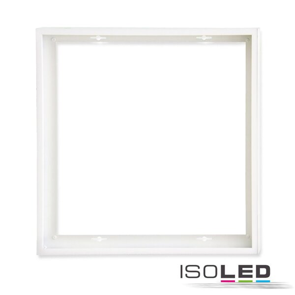 Aufbaurahmen weiß RAL 9016, Höhe 7cm, für LED Panels 625x625, steckbare Schnellmontage