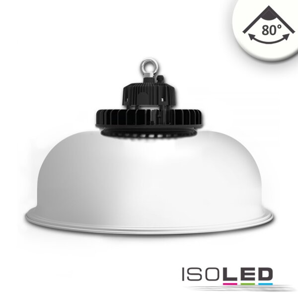 LED Hallenleuchte FL 120W, Alu-Reflektor, 80°, IP65, 1-10V dimmbar, neutralweiß