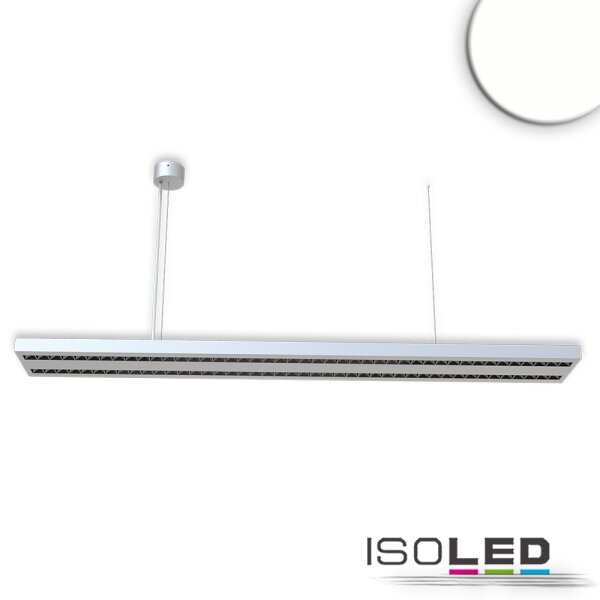 LED Hängeleuchte Raster Up&Down, 30W+30W, anreihbar, UGR<6, silber, 4000K, 1-10V dimmbar