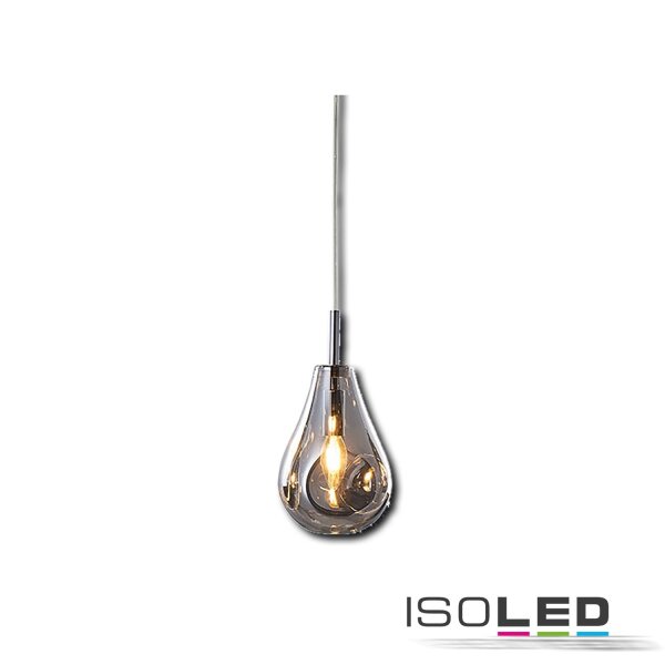 Pendelleuchte, black Glas, E14, 50-300cm, exkl. Leuchtmittel, exkl. Baldachin