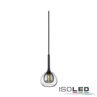 Pendelleuchte, clear/black Glas, E14, 50-300cm, exkl....