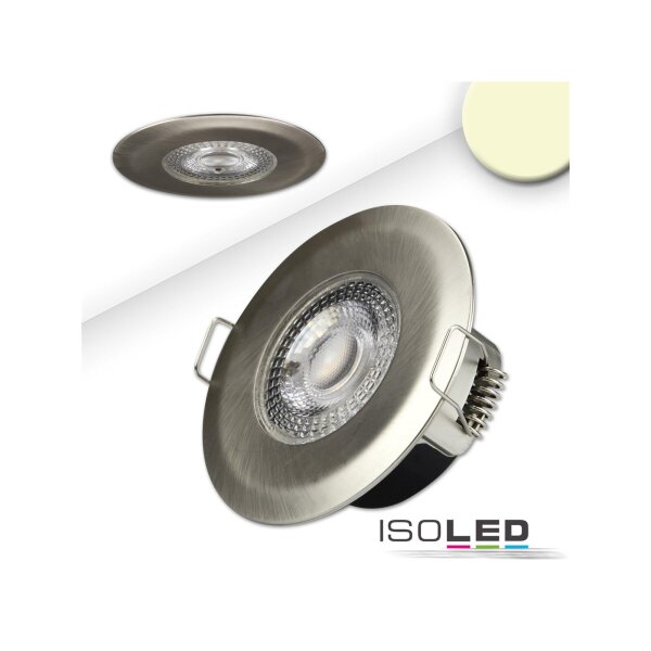 LED Einbaustrahler PC68 IP44, brushed, 5W, 38°, warmweiß, 3 Stufen dimmbar, korrosionsbeständig