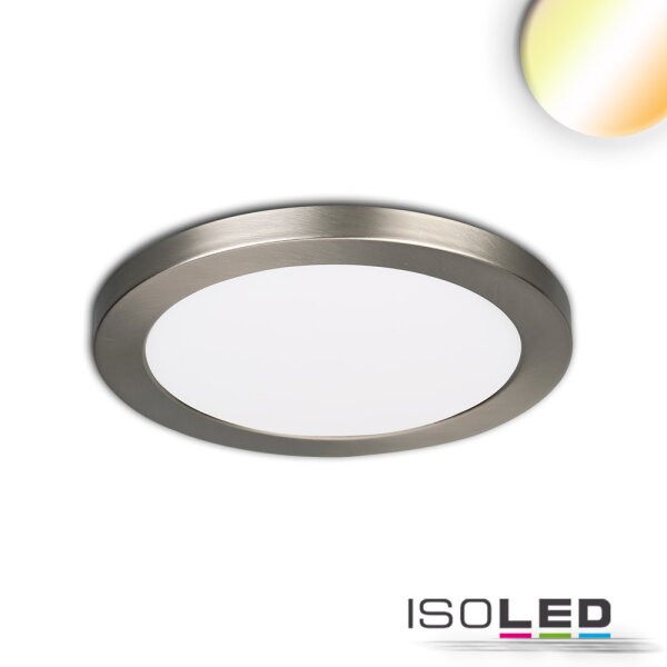 LED Aufbau/Einbauleuchte Slim Flex, 6W, nickel gebürstet, ColorSwitch 3000|3500|4000K