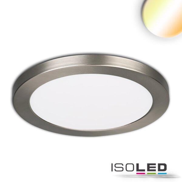 LED Aufbau/Einbauleuchte Slim Flex, 18W, nickel gebürstet, ColorSwitch 3000|3500|4000K