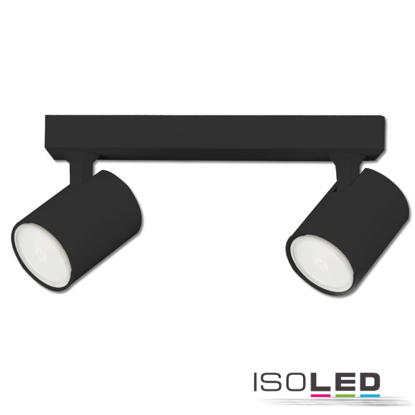 Wand-/Deckenleuchte GU10 Dual, IP20, schwarz, exkl. Leuchtmittel