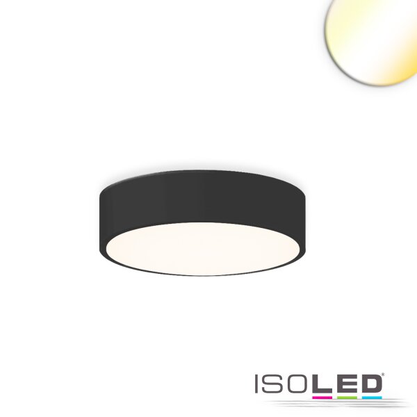 LED Deckenleuchte schwarz, 25W, rund, DN400, ColorSwitch 3000|3500|4000K, dimmbar