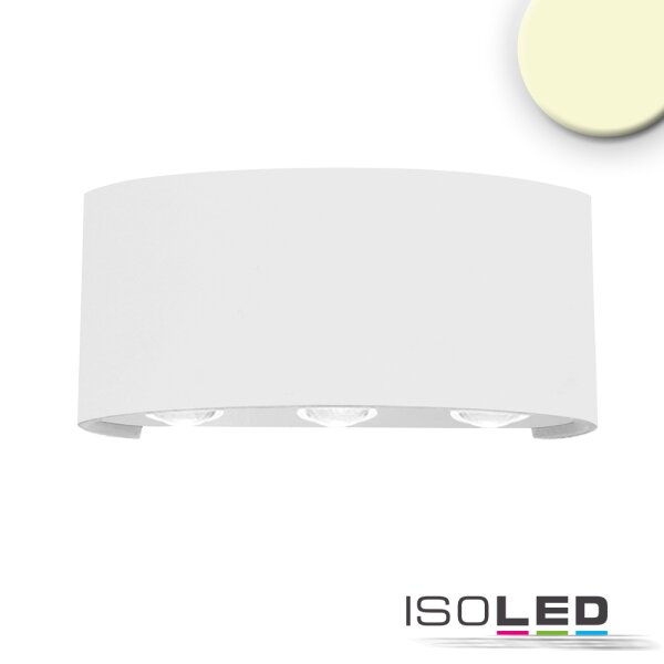 LED Wandleuchte Up&Down 6*1W CREE, IP54, sandweiß, warmweiß