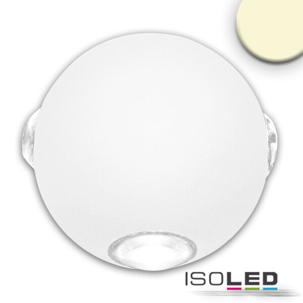 LED Wandleuchte Up&Down 4*1W CREE, IP54, sandweiß, warmweiß