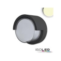 LED Wandleuchte rund 6W, IP54, sandschwarz, warmweiß