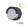 LED Wandleuchte rund, 6W, IP54, sandschwarz, warmweiß