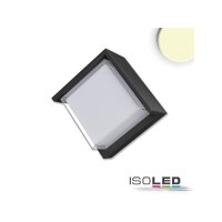 LED Wandleuchte eckig 6W, IP54, sandschwarz, warmweiß