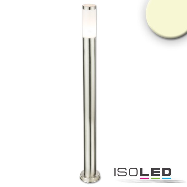 Pollerleuchte 1100 edelstahl, IP44, warmweiß, inkl. E27 LED Leuchtmittel 9W