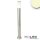 Pollerleuchte 1100 edelstahl, IP44, warmweiß, inkl. E27 LED Leuchtmittel 9W
