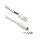 Adapter Rundstecker Female auf MiniAmp Female-Buchse, 10cm, 2-polig, weiß, max. 3A