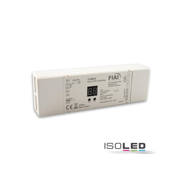 DALI DT8 1 Adresse Universal Push-Dim PWM-Dimmer, 4 Kanal, 12-36V 4x5A, 48V 4x3A