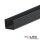 LED Aufbauprofil SURF6 Aluminium schwarz RAL9005, 200cm