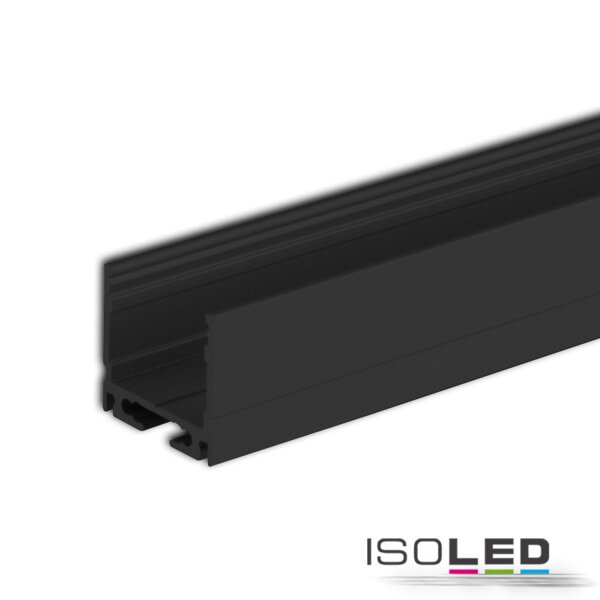 LED Aufbauprofil SURF16 Aluminium schwarz pulverbeschichtet, 200cm
