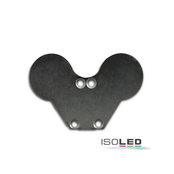 Endkappe EC34 Aluminium schwarz für Profil LOOP13 in Verbindung mit TUNNEL, 2 STK, inkl. Schrauben