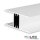 LED Aufbauleuchtenprofil HIDE DOUBLE Aluminium weiß RAL 9003, 200cm
