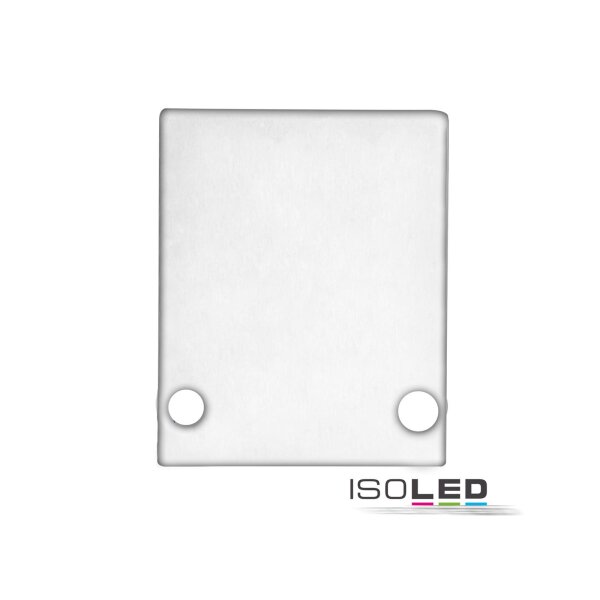 Endkappe EC89W Aluminium weiß RAL 9003 für Profil HIDE SINGLE inkl. Schrauben