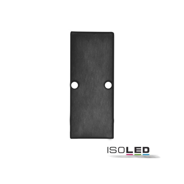 Endkappe EC90 Aluminium schwarz RAL 9005 für Profil HIDE DOUBLE inkl. Schrauben