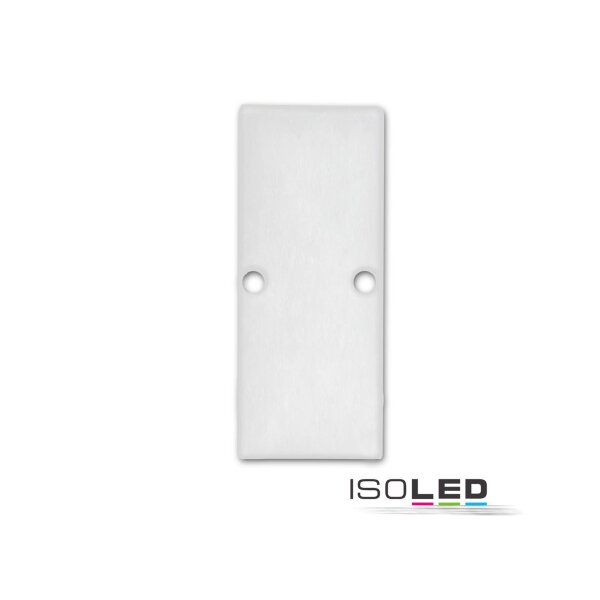 Endkappe EC90 Aluminium weiß RAL 9003 für Profil HIDE DOUBLE inkl. Schrauben