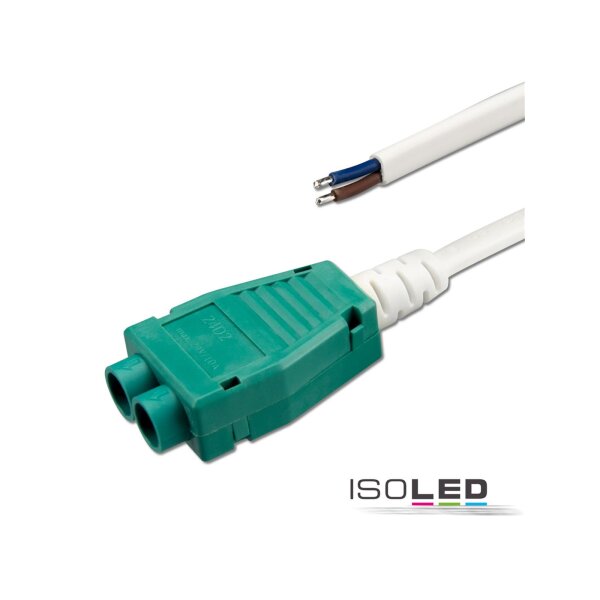 Mini-Plug 2-fach Verteiler female, 1m, 2x0,75, IP54, weiß-grün, max. 48V/6A