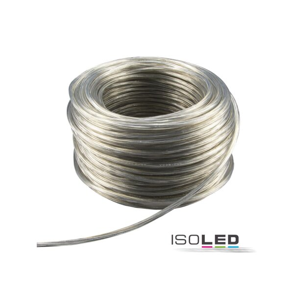 Kabel 50m Rolle 3-polig 0,75mm² H03VV-F PVC Mantel transparent AWG18